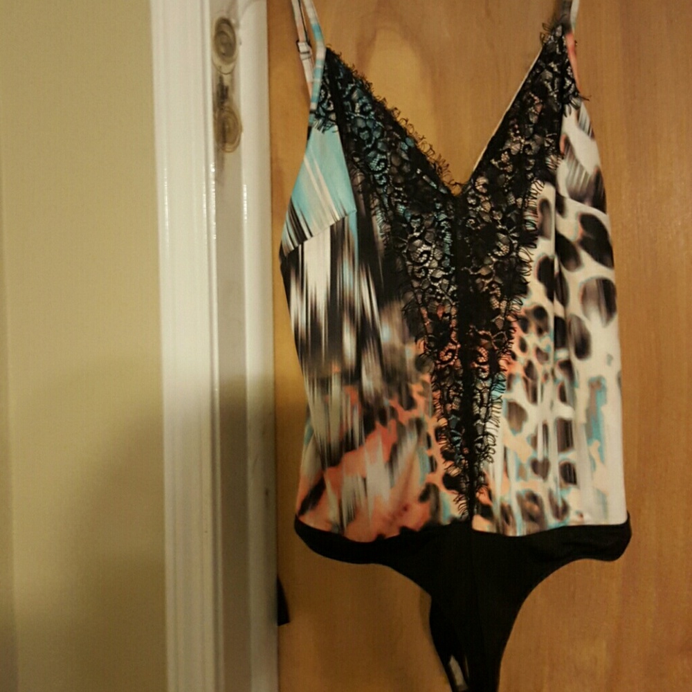bebe Multicolor Lace Camisole